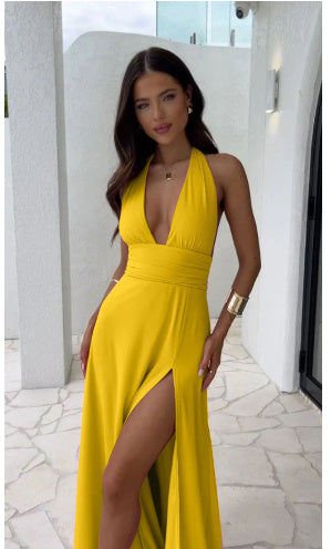 Robe Sexy Dos Nu Fendue